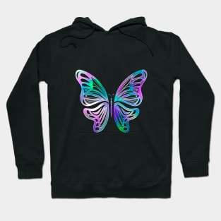 Butterfly Animal Color Wild Forest Nature Chrome Graphic Hoodie